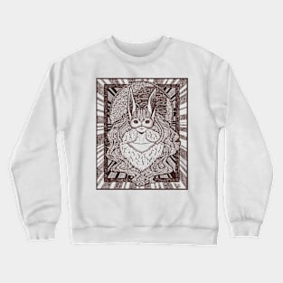 Moon Bunny Illustration Crewneck Sweatshirt